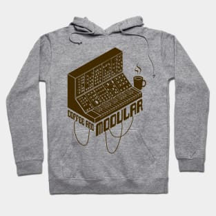Coffee and Modular Synthesizer for Musician Hoodie